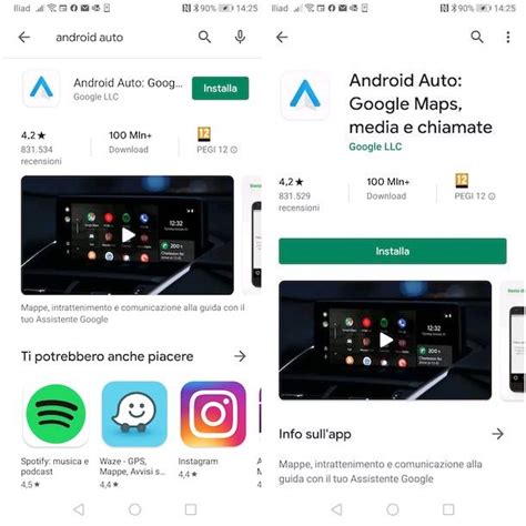 installare app su android auto.